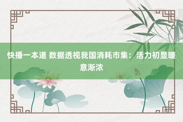 快播一本道 数据透视我国消耗市集：活力初显暖意渐浓